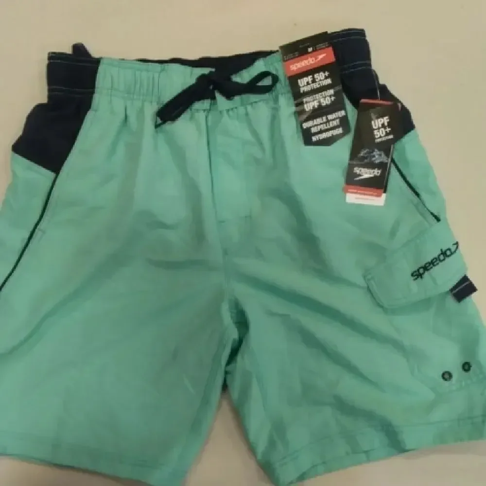 Speedo Men's Swim Trunks - Aqua and Navy